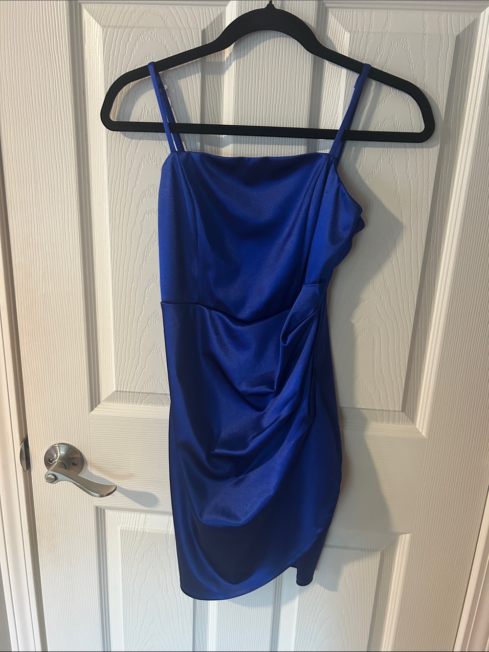 Emerald Sundae Cobalt Blue Satin Mini Slip Dress